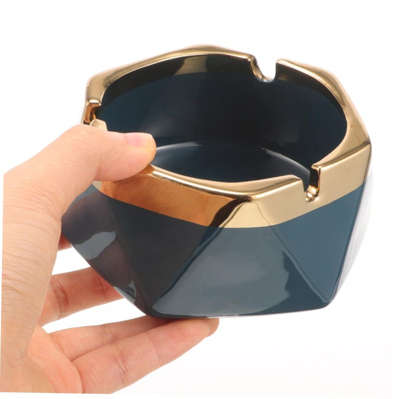 Unomor 1Pc Ceramic Ashtray Creative Dark Jar Easy to Clean Home Office Decor - Image 5