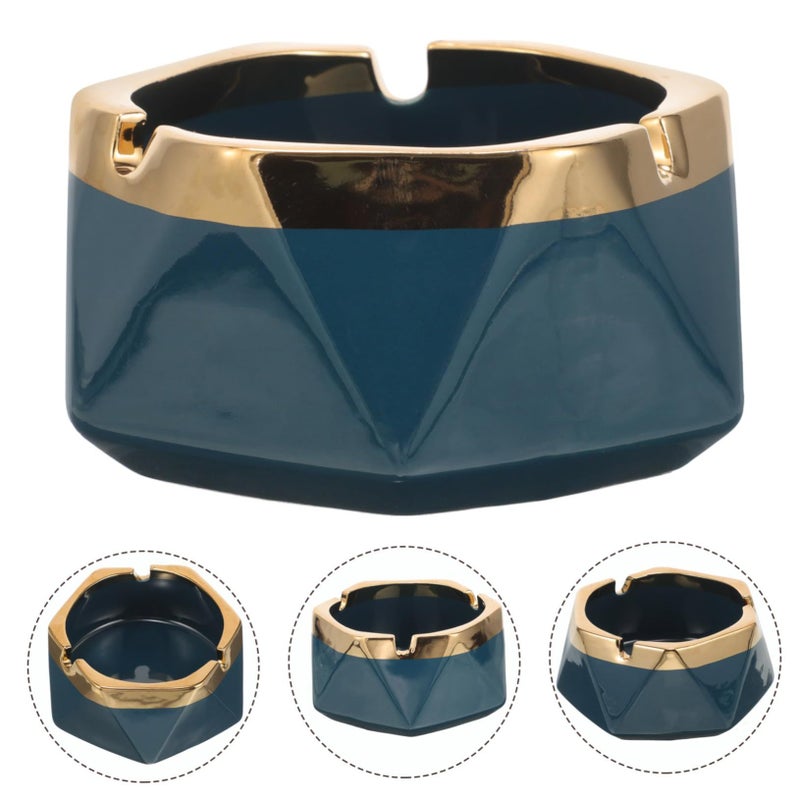 Unomor 1Pc Ceramic Ashtray Creative Dark Jar Easy to Clean Home Office Decor - Image 4