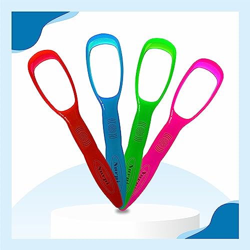 Nurpi Plastic Premium Tongue Cleaner for Fights Bad Breath Oral Health Care Tool, Easy to Use for Adults and KidsTravel Friendly (4) - Image 2