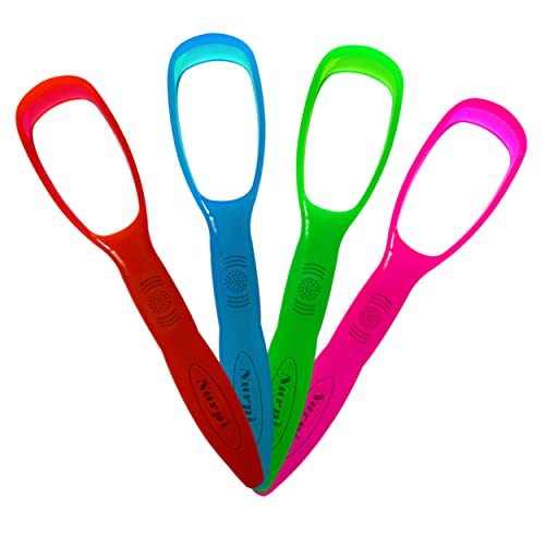 Nurpi Plastic Premium Tongue Cleaner for Fights Bad Breath Oral Health Care Tool, Easy to Use for Adults and KidsTravel Friendly (4) - Image 1