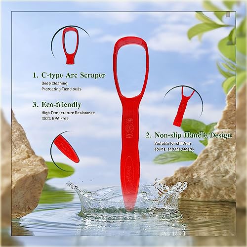 Nurpi Plastic Premium Tongue Cleaner for Fights Bad Breath Oral Health Care Tool, Easy to Use for Adults and KidsTravel Friendly (4) - Image 4