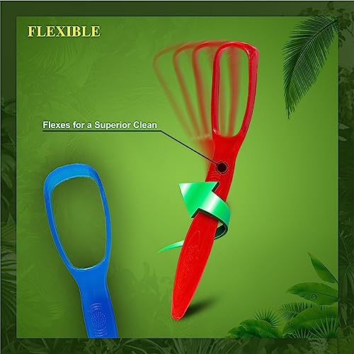 Nurpi Plastic Premium Tongue Cleaner for Fights Bad Breath Oral Health Care Tool, Easy to Use for Adults and KidsTravel Friendly (4) - Image 3
