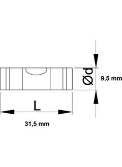 Ceta Form P26-SH1 Spirit Level Tube (Horizontal Measuring Cylinder)  - Image 2