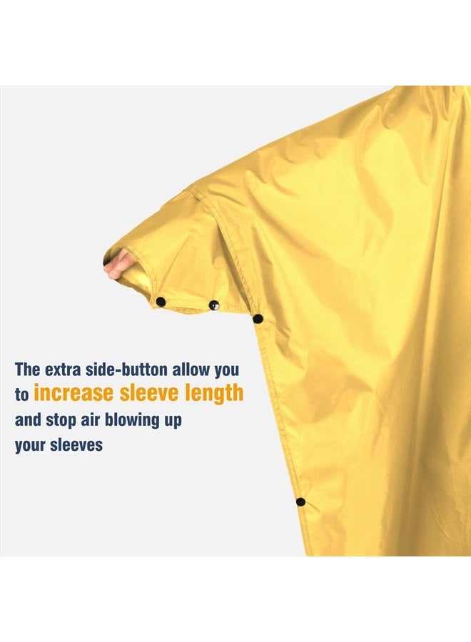 Anyoo Waterproof Rain Poncho Lightweight Reusable Hiking Hooded Coat Jacket for Outdoor Activities - Image 5