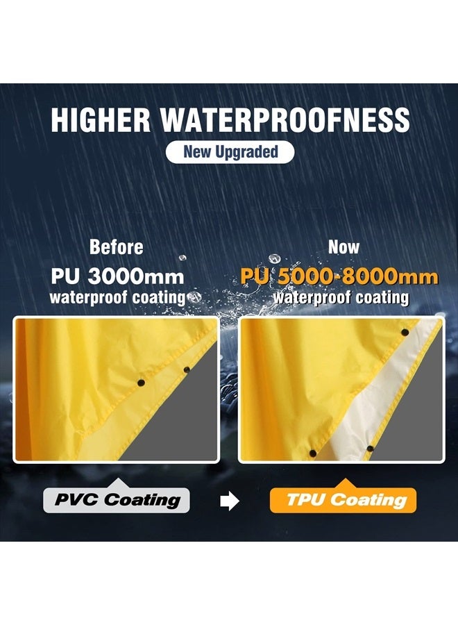 Anyoo Waterproof Rain Poncho Lightweight Reusable Hiking Hooded Coat Jacket for Outdoor Activities - Image 3