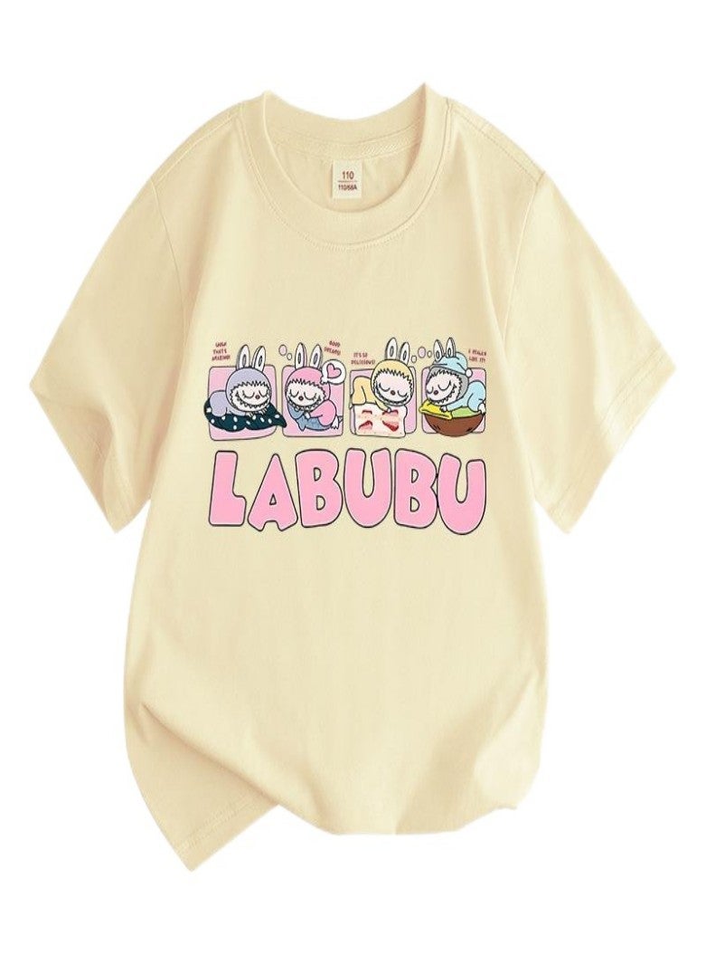 LABUBU Unisex Short Sleeve Stylish Top TShirt cotton Tee for Boys Girls Kid Children - Image 1