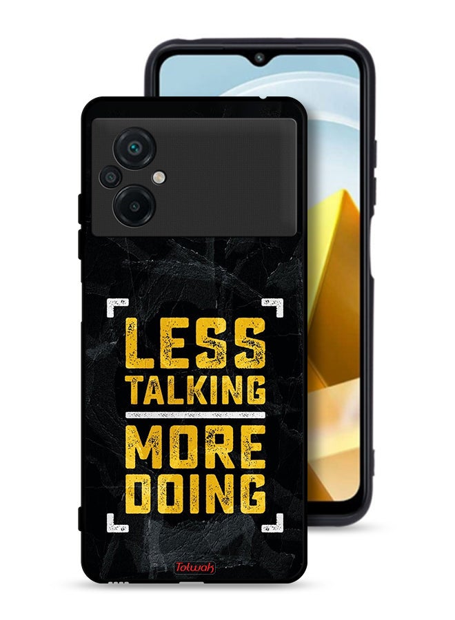 Tolwak Xiaomi Poco M5 4G Protective Case Cover Less Talking More Doing - Image 1