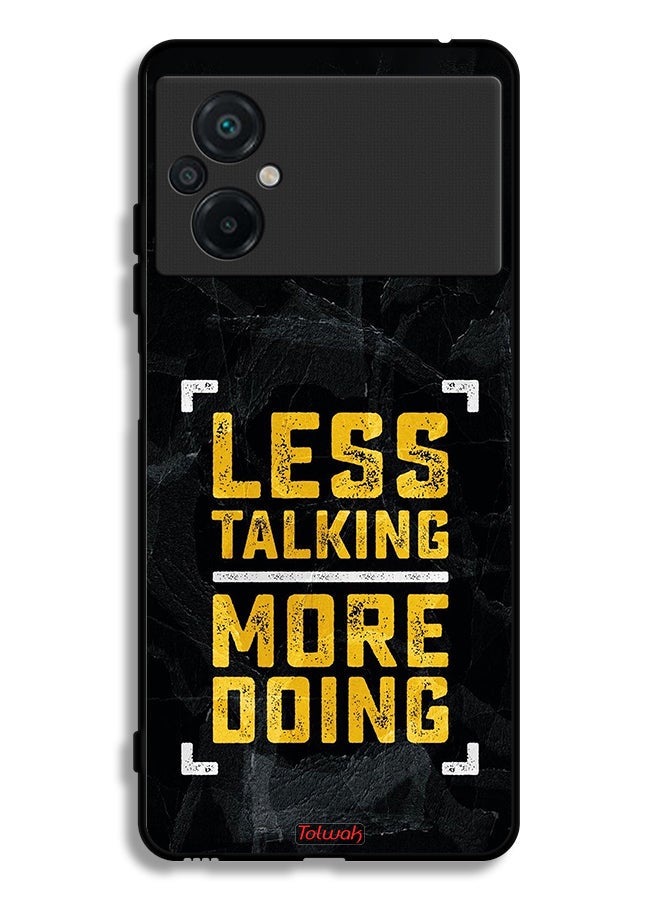 Tolwak Xiaomi Poco M5 4G Protective Case Cover Less Talking More Doing - Image 2