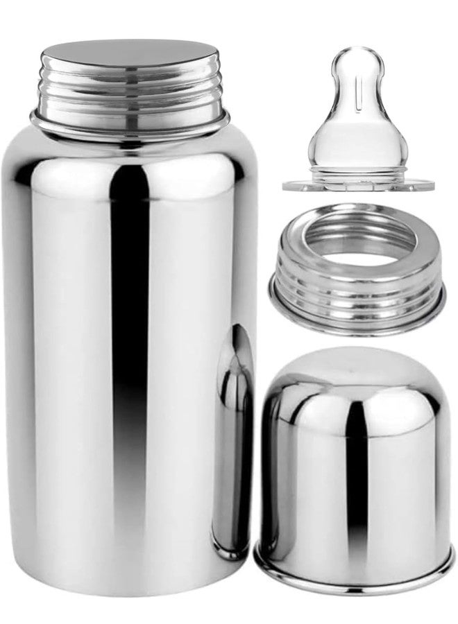 Cuteably Stainless Steel Baby Bottle, 304 Food Grade, Wide Neck, Anti-Colic, BPA Free, 0-2 Years (150 ML) - Image 5