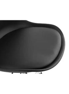 AL WADI FURNITURE AWF AL WADI FURNITURE Set Of 2 Adjustable Fiber Back Bar Chair with Cushioned Seating Bar Stool Comfortable Swivel Chair With Metal Base And Footrest (Black)  - Image 2
