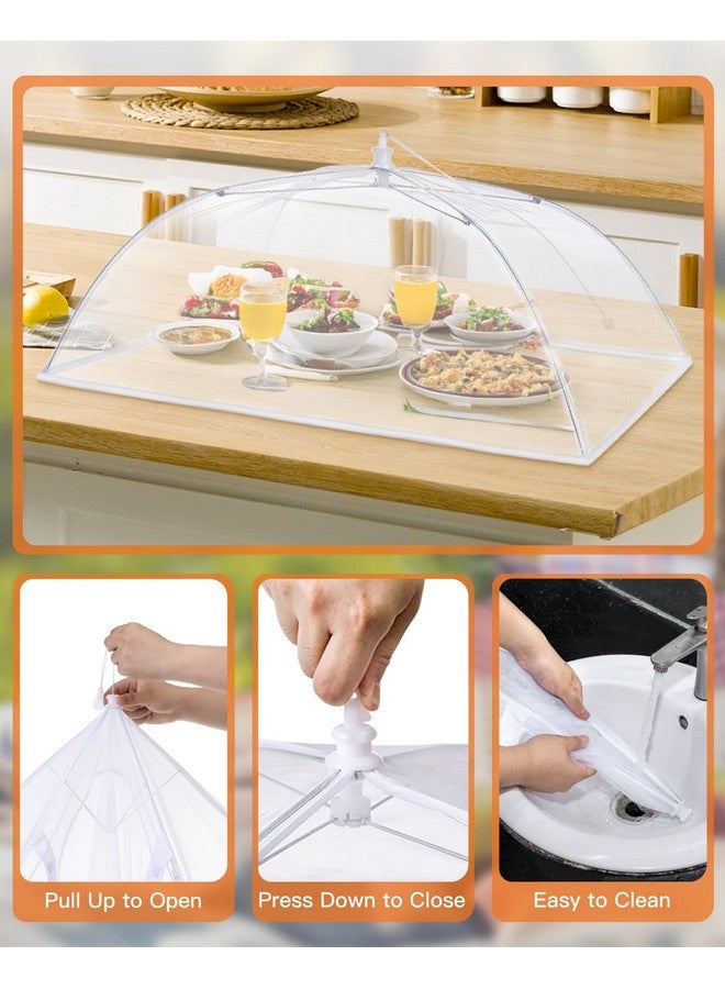 Anpro Food Cover, Food Tent, Pop-up Food Nets, Mesh Food Covers for Outside,Picnic Accessories, Food covers for outside,Reusable and Collapsible, 5 Pack (1 Extra Large-40 Inches,4 Standard-17 Inches) - Image 4