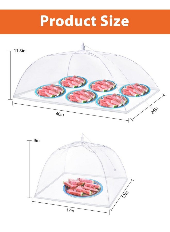 Anpro Food Cover, Food Tent, Pop-up Food Nets, Mesh Food Covers for Outside,Picnic Accessories, Food covers for outside,Reusable and Collapsible, 5 Pack (1 Extra Large-40 Inches,4 Standard-17 Inches) - Image 5