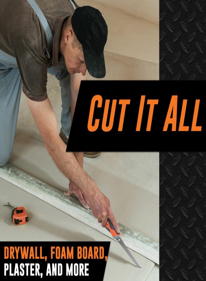 AMERICAN MUTT TOOLS منشار دريوال احترافي من شركة Mutt Tools مقاس 6 بوصات بمقبض مريح - منشار جاب لقطع ألواح الجبس - منشار ثقب المفتاح بمقبض مريح - أداة متعددة الاستخدامات لألواح الجبس والألواح العازلة - Image 4