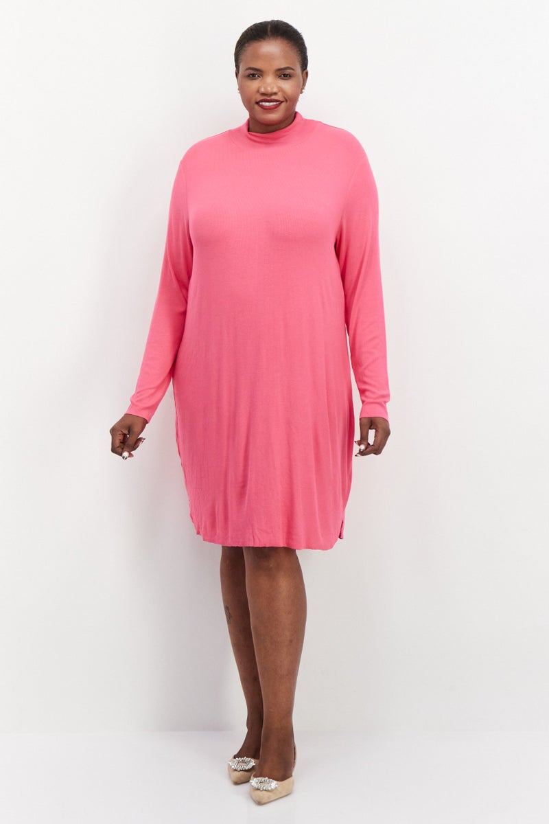 Sanctuary Women Plus Size Ribbed Mini Dress, Pink - Image 2
