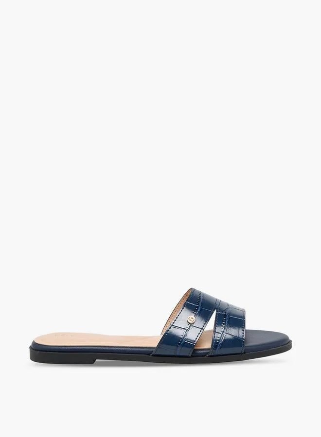 Celeste Women Textured Slip-On Sandals