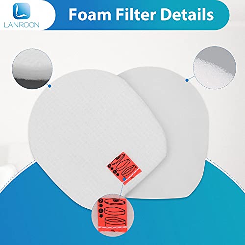LANROON IZ382H IZ377H Filters for Shark IZ382H IZ377H IZ162H IZ362H IZ361H UZ365H WZ440H IZ440H IZ462H IZ482H IZ483H Stick Vacuums, Part XHF161H & 617FJ140, 2 Pack HEPA Filter 4 Pack Foam Kit - Image 4