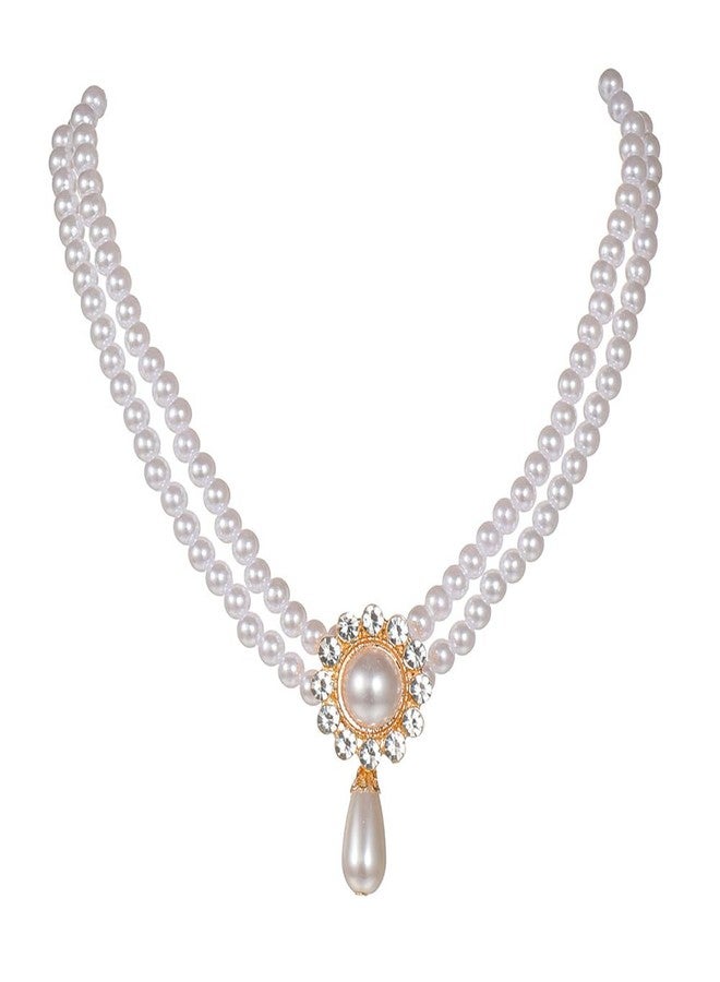 Rumtock Teardrop Pearl Pendant Necklace Vintage Boho Pearl Choker Women Ladies Dressy Jewelry - Image 1