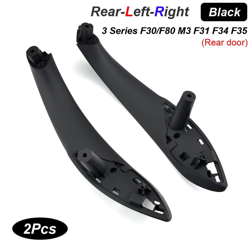 2pcs Black Car Interior Door Handle Inner Panel Pull Trim Compatible with BMW 3 4 Series F30 F35 2012-2018 - Image 3