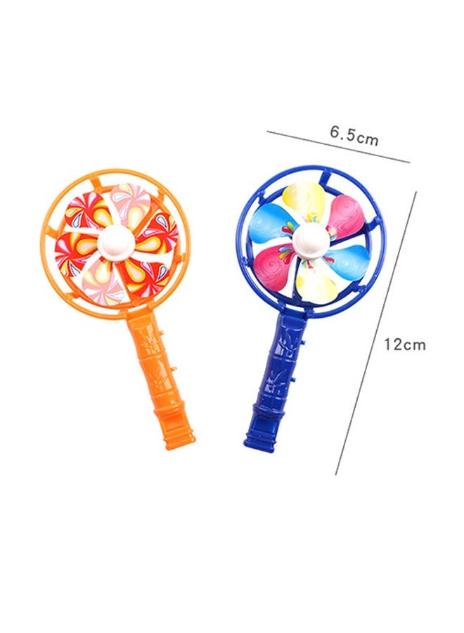 10Pcs Windmill Whistles Portable Pinwheel Shaped Whistle Noisemakers Blowing Horn Toy Football Fans Sporting Events Birthday Goodie Bags Fillers Party Favor Gifts Random Color - Image 4