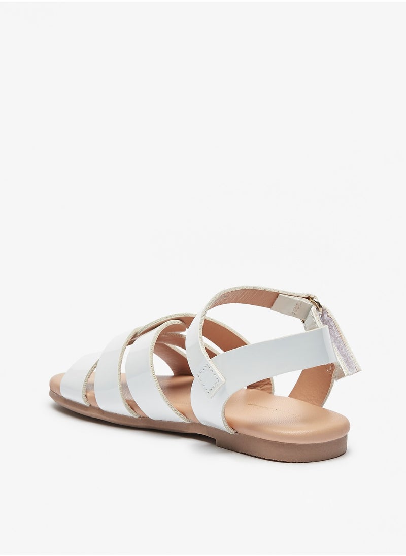 Flora Bella By Shoexpress - Girls Strappy Sandals with Hook and Loop Closure - Image 1