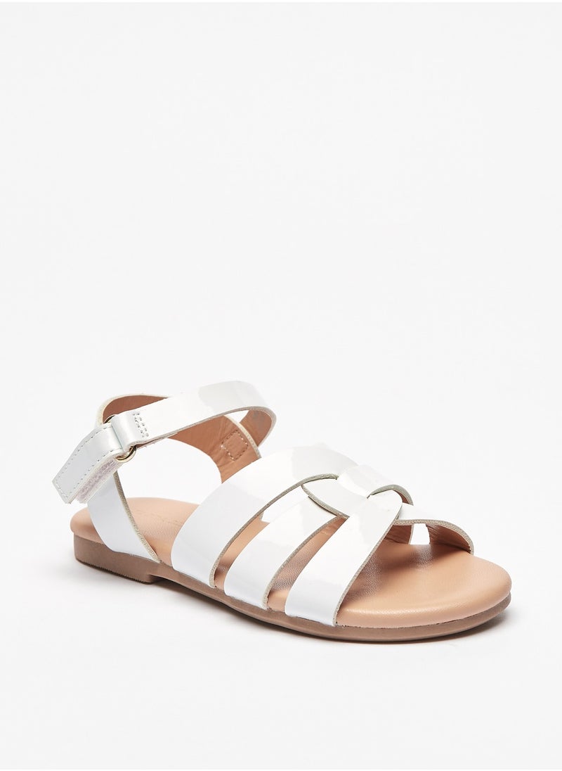 Flora Bella By Shoexpress - Girls Strappy Sandals with Hook and Loop Closure - Image 1