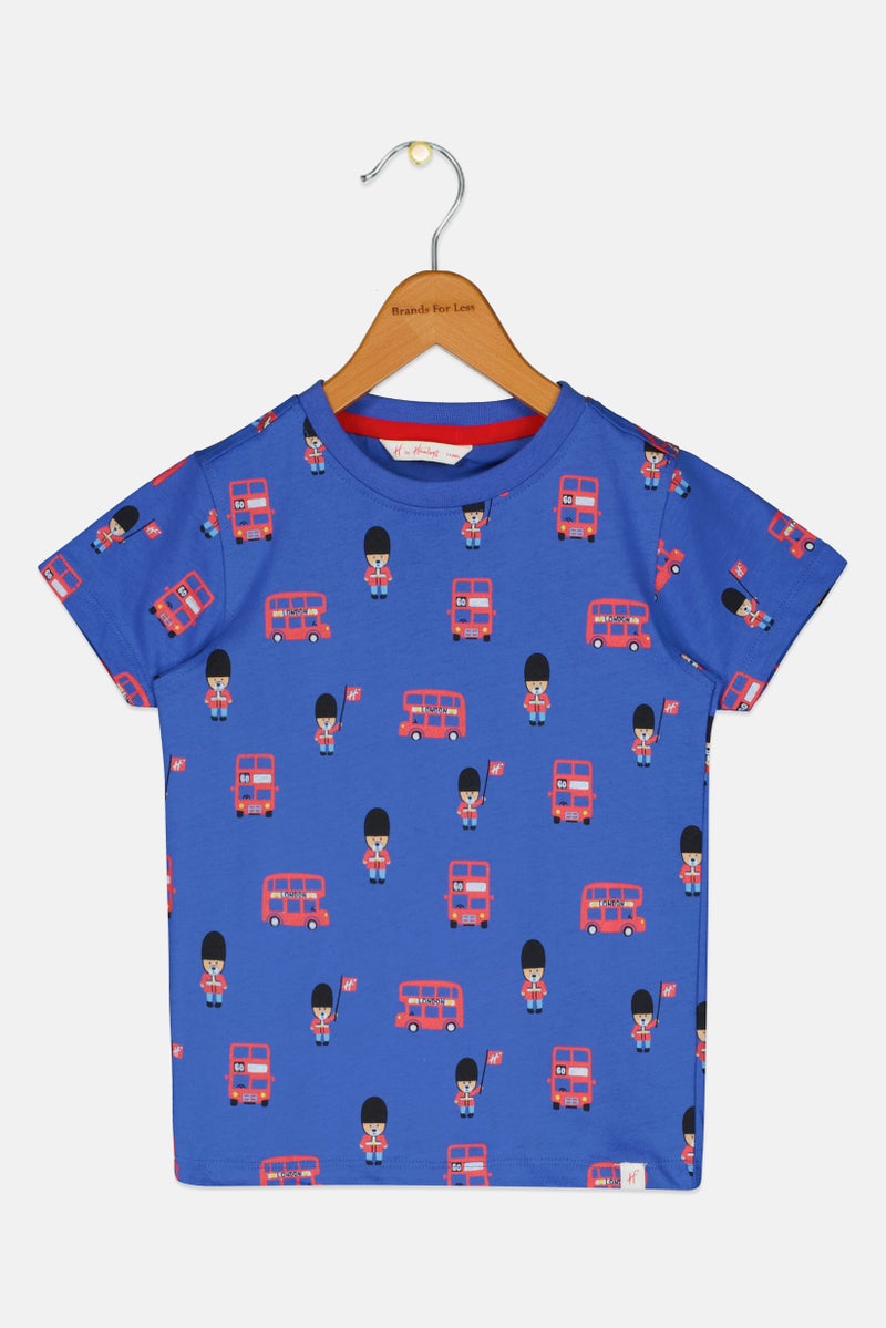 Hamleys Toddlers Boy Short Sleeve Allover Print T-Shirt, Multicolor - Image 2