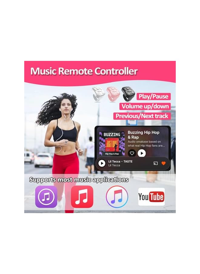 S-TOP Bluetooth Scrolling Ring Remote Control for TikTok & Social Media - Hands-Free Page Turner compatible with iPhone, compatible with iPad, and Android Devices (Black) - Image 2