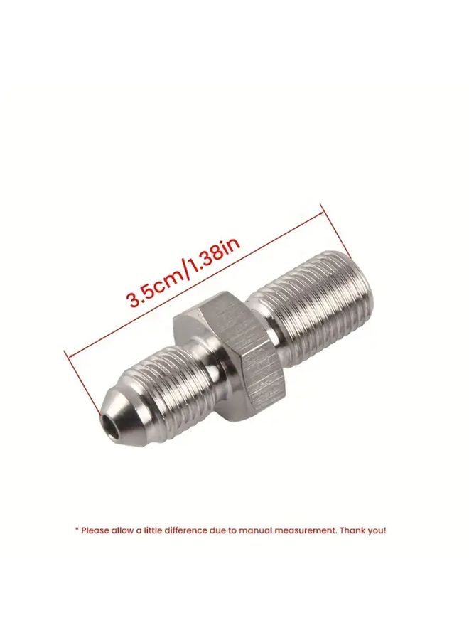 Stainless Steel Banjo Fittings AN3 to M10x1 Male PTFE Hose Connectors for Motorcycle Hydraulic Systems - Image 2
