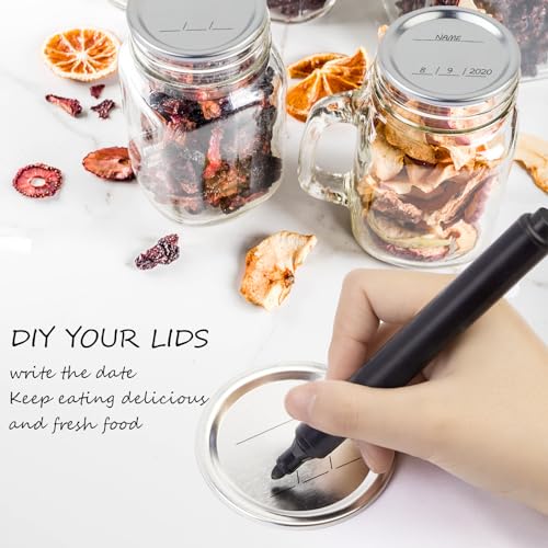 OCSOHO 200 PCS Canning Lids Regular Mouth,2.76in Regular Mouth Mason Jar Lids,Ball Jar with Lids with Leak proof Airtight Seal Rust Proof Split,Regular Mason Jars Food Grade,Canning Food DIY - Image 4