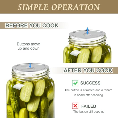 OCSOHO 200 PCS Canning Lids Regular Mouth,2.76in Regular Mouth Mason Jar Lids,Ball Jar with Lids with Leak proof Airtight Seal Rust Proof Split,Regular Mason Jars Food Grade,Canning Food DIY - Image 3