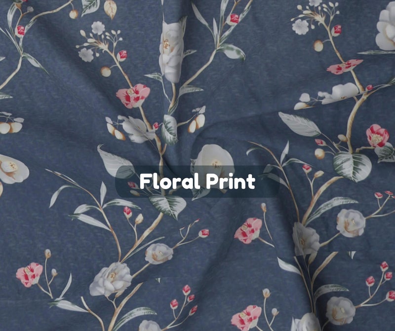 RD TREND® Glace Cotton Assorted Pillow Cover Set of 4 (8 Pcs) – Premium 210 TC, Standard Size 18"x28" | Soft & Breathable Floral Printed Design for Bedroom |Navy Blue, Teal, Pink - Image 3