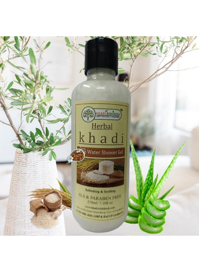 Khadi Rishikesh Herbal Rice Water Shower Gel For Nourishes Skin & Remove Dead Skin Cell,Wrinkles,Blackehead-Improve Skin Tone-Refreshing & Soothing-Women & Men-210ML-SLS & PARABEN FREE - Image 2