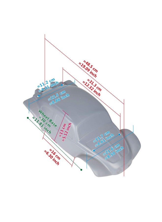 SummitLink طلاء جسم مخصص أزرق موحل فوق الأسود متوافق مع سيارة أو شاحنة 1/10 سلاش 4X4 Vxl 2Wd سلاير Rc (الشاحنة غير مشمولة) Ssb Bb 01 - Image 4