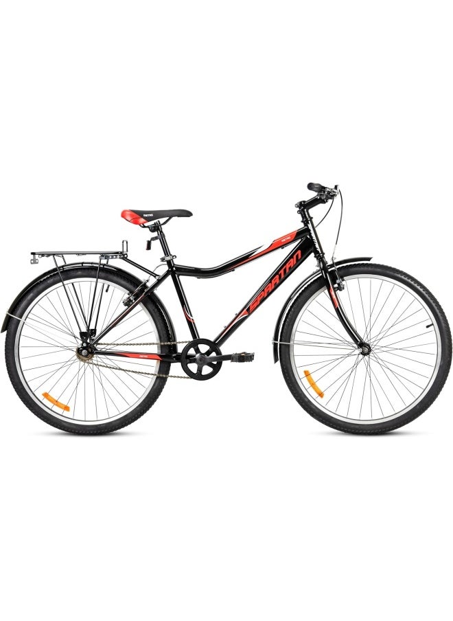 Spartan 24" Metro Bike, Commuter Bike, Black Red  - Image 2