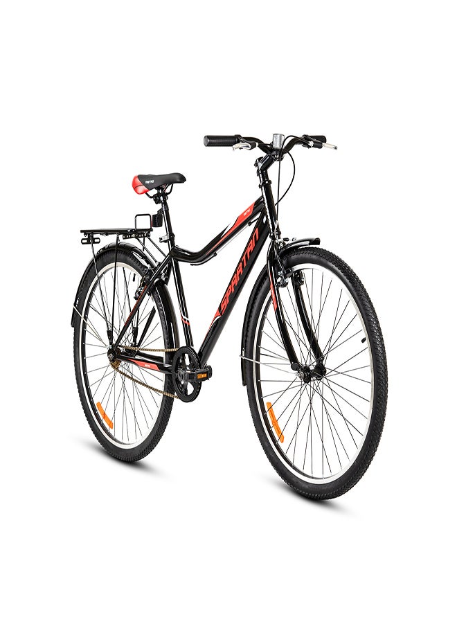 Spartan 24" Metro Bike, Commuter Bike, Black Red  - Image 2