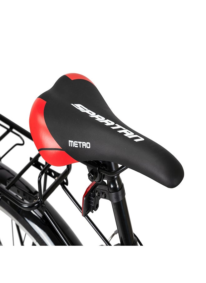 Spartan 24" Metro Bike, Commuter Bike, Black Red  - Image 3
