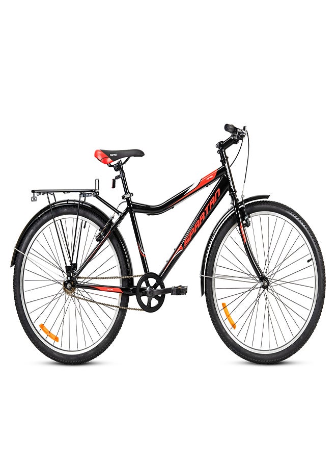 Spartan 24" Metro Bike, Commuter Bike, Black Red  - Image 1
