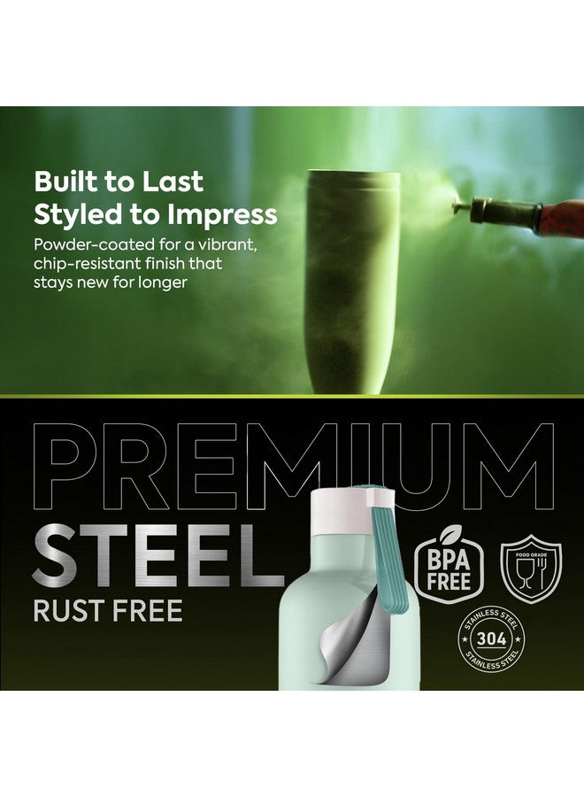 Pexpo Oslo Pro 1000 Hot & Cold Stainless Steel Water Bottle |Thermosteel Flask|Vacuum Insulated |ISI Certified | 980ml, Sea Green| Gift for Girls & Boys|Office | Home | Gym | Adults| RCB Edition - Image 4