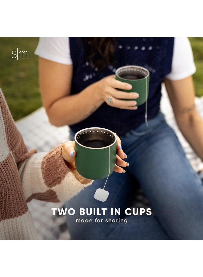 Simple Modern 36oz Insulated Hot Beverage Bottle with 2 Mugs | Travel Coffee Thermos for Hot Drinks | Twist and Pour Top | Commute, Travel, and Picnic Friendly | Roam Collection | Forest - Image 5