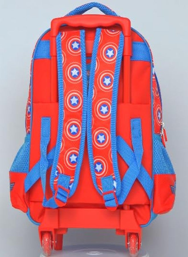 STRIDERS Captain America School Bag for Kids Spacious Durable Rolling Backpack with Padded Comfortable Straps & Fun Design Perfect for School Travel & Play (16 Inch) - Image 5