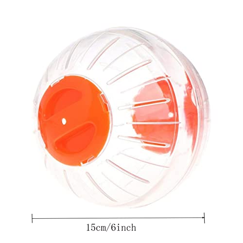 CHUQIANTONG Hamster Exercise Ball Silent Hamster Wheel Small Animals Transparent Ball for Dwar Rat Relieves Boredom and Increases Activity (6 inch, Clear) - Image 3