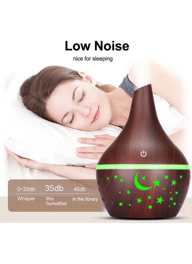 Loquat Aroma Diffuser 300ML Aromatherapy Essential Oil Dark Brown 15.5x11x11cm  - Image 3