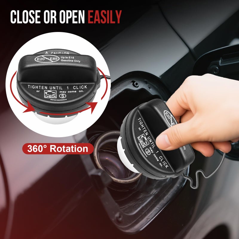 YITHSWAY Gas Cap Fuel Cap 77300-07030 for 2014-2021 Toyota Venza Highlander Sienna Tacoma Camry RAV4 Corolla Avalon Tundra Sequioa,Lexus CT200h UX200 ES300h ES350 GS450h NX300h RX350 LC500,77300-53030 Gas Caps - Image 3