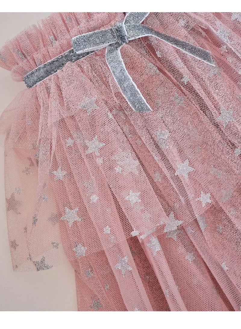 Ginger Ray Ginger Ray Blush & Silver Tiered Tutu for Ages 5-7 - Stylish and Playful Tutu Ideal for Kids? Dress-Up and Events