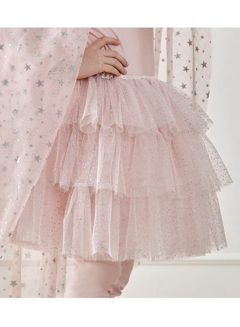 Ginger Ray Ginger Ray Blush & Silver Tiered Tutu for Ages 5-7 - Stylish and Playful Tutu Ideal for Kids? Dress-Up and Events