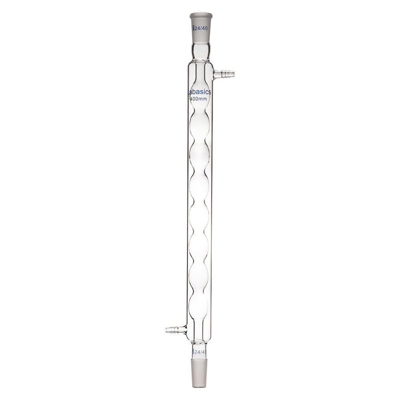 Labasics Borosilicate Glass Allihn Condenser with 24/40 Joint 400mm Jacket Length Lab Glass Condenser - Image 1