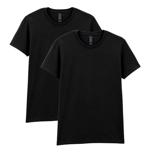 Gildan womens Heavy Cotton Adult T-shirt, 2-pack T Shirt, Black, Large US - Image 1