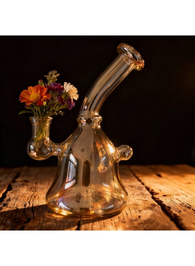 Angmei Premium Heat Resistant Glass Oil Lamp Bottle Medical Grade High Borosilicate Material for Long lasting Use (Random color) - Image 1