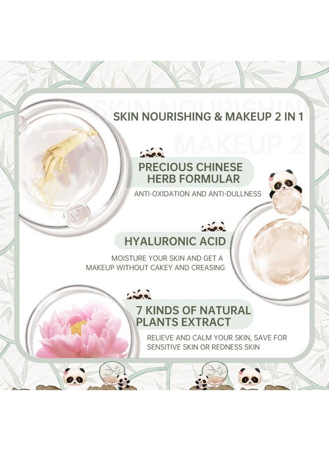 CATKIN - CATKIN Panda Land Full Coverage Cushion Fondation, Breathable Hydrating Nourishing Poreless Face Makeup Save for Sensitive Skin,Sheer Finish (C01 Fair) - Image 1
