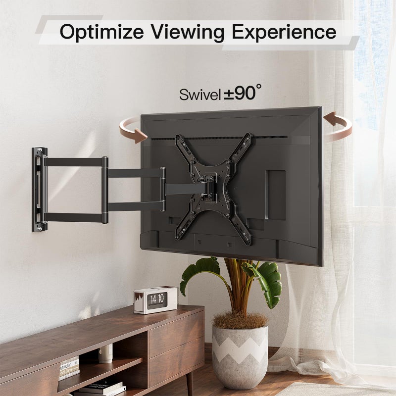 ELIVED Long Arm TV Wall Mount for Most 26-60 Inch TVs, 29.5 Inch Long Extension TV Mount Swivel and Tilt, Max VESA 400x400mm, Full Motion Wall Mount tv Bracket Holds up to 77 lbs. - Image 5